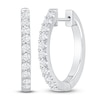 Thumbnail Image 2 of Diamond Hoop Earrings 1/2 ct tw 10K White Gold