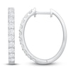 Thumbnail Image 1 of Diamond Hoop Earrings 1 ct tw 10K White Gold