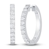 Thumbnail Image 2 of Diamond Hoop Earrings 1 ct tw 10K White Gold