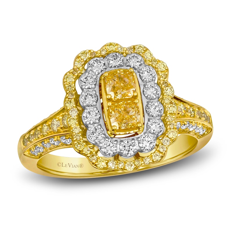 Main Image 1 of Le Vian Sunny Yellow Diamond Ring 1 ct tw 14K Two-Tone Gold