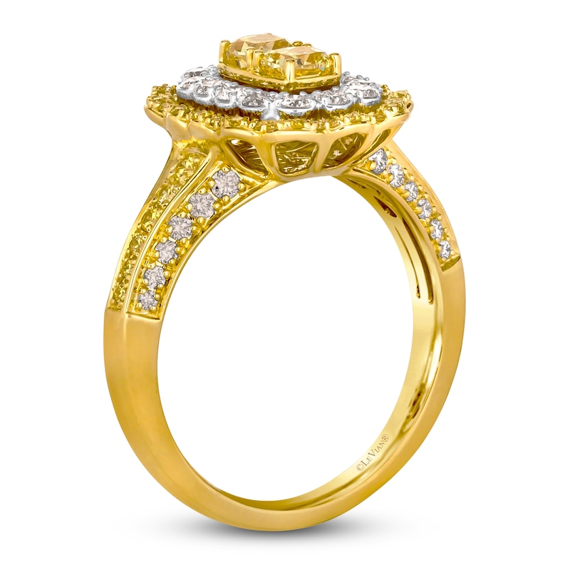 Main Image 2 of Le Vian Sunny Yellow Diamond Ring 1 ct tw 14K Two-Tone Gold