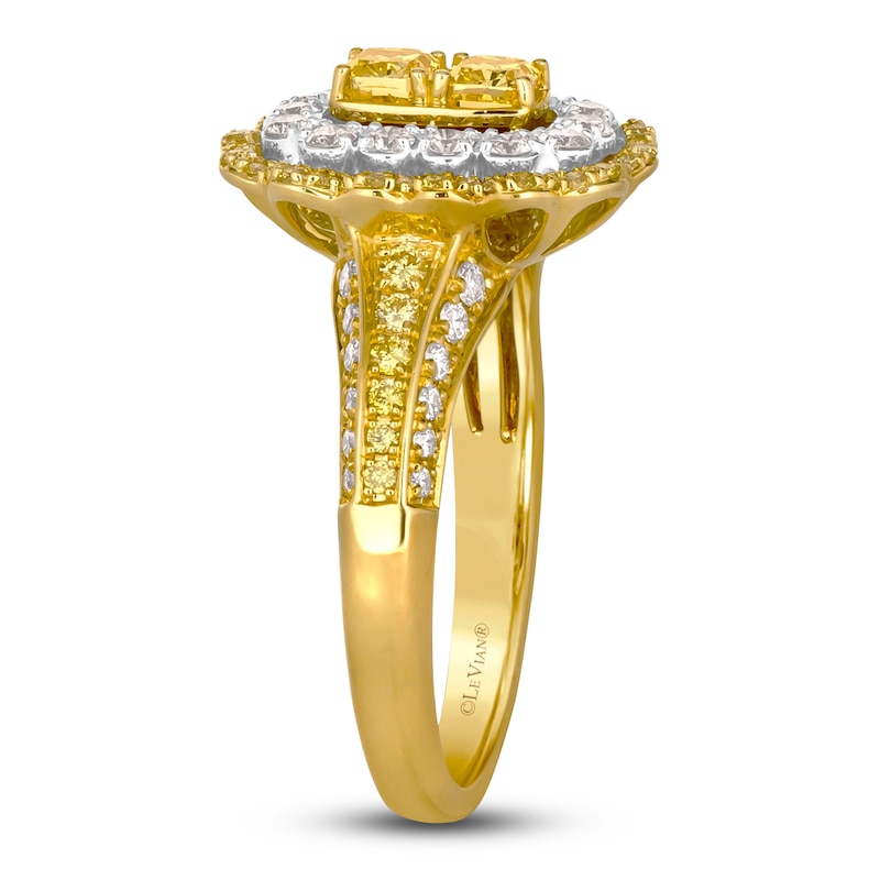 Main Image 3 of Le Vian Sunny Yellow Diamond Ring 1 ct tw 14K Two-Tone Gold