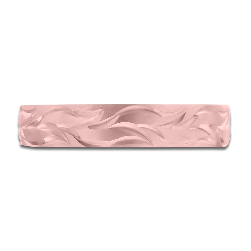 Main Image 3 of Men's Scroll Wedding Band 14K Rose Gold 5mm