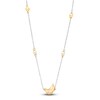 Thumbnail Image 2 of Children's Freshwater Cultured Pearl & Diamond Accent Moon Necklace 14K Two-Tone Gold 13"