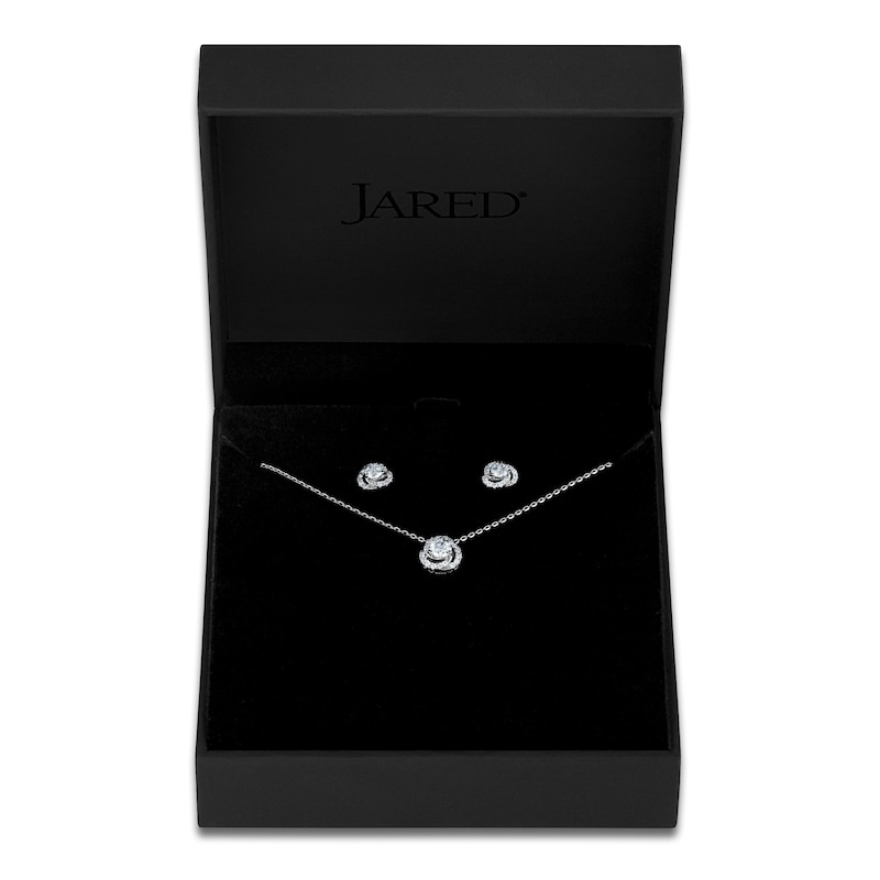 Main Image 1 of Diamond Knot Box Set 5/8 ct tw 10K White Gold