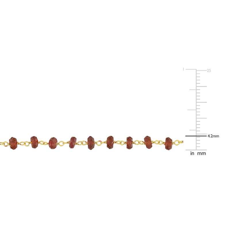 Main Image 3 of Charm'd by Lulu Frost Natural Garnet Bead Necklace 10K Yellow Gold 18"