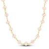 Thumbnail Image 1 of Charm'd by Lulu Frost Natural Rose Quartz Bead Necklace 10K Yellow Gold 18"