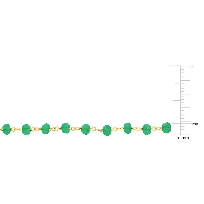 Main Image 3 of Charm'd by Lulu Frost Natural Green Onyx Bead Necklace 10K Yellow Gold 18"