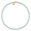 Thumbnail Image 4 of Charm'd by Lulu Frost Natural Green Onyx Bead Necklace 10K Yellow Gold 18"