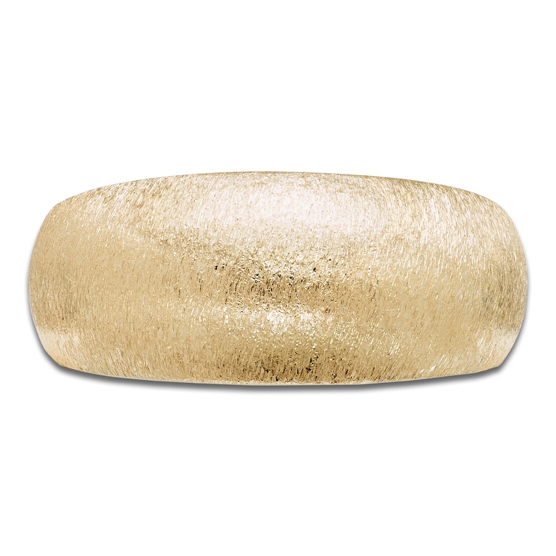 Main Image 3 of Italia D'Oro Satin-Finish Dome Ring 14K Yellow Gold
