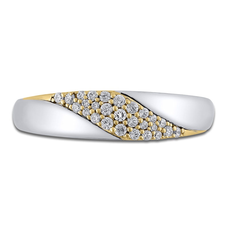 Main Image 3 of Diamond Anniversary Band 1/5 ct tw 14K Two-Tone Gold