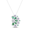 Thumbnail Image 1 of Kallati Natural Tsavorite Garnet, Natural Green & Purple Sapphire Necklace 3/4 ct tw Diamonds 14K White Gold 18"