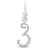 Thumbnail Image 1 of Charm'd by Lulu Frost Pavé Diamond Number 3 Charm 1/10 ct tw 10K White Gold