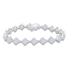 Thumbnail Image 1 of Brilliant Moments Diamond Pavé Shield Link Bracelet 2 ct tw 14K White Gold 7"
