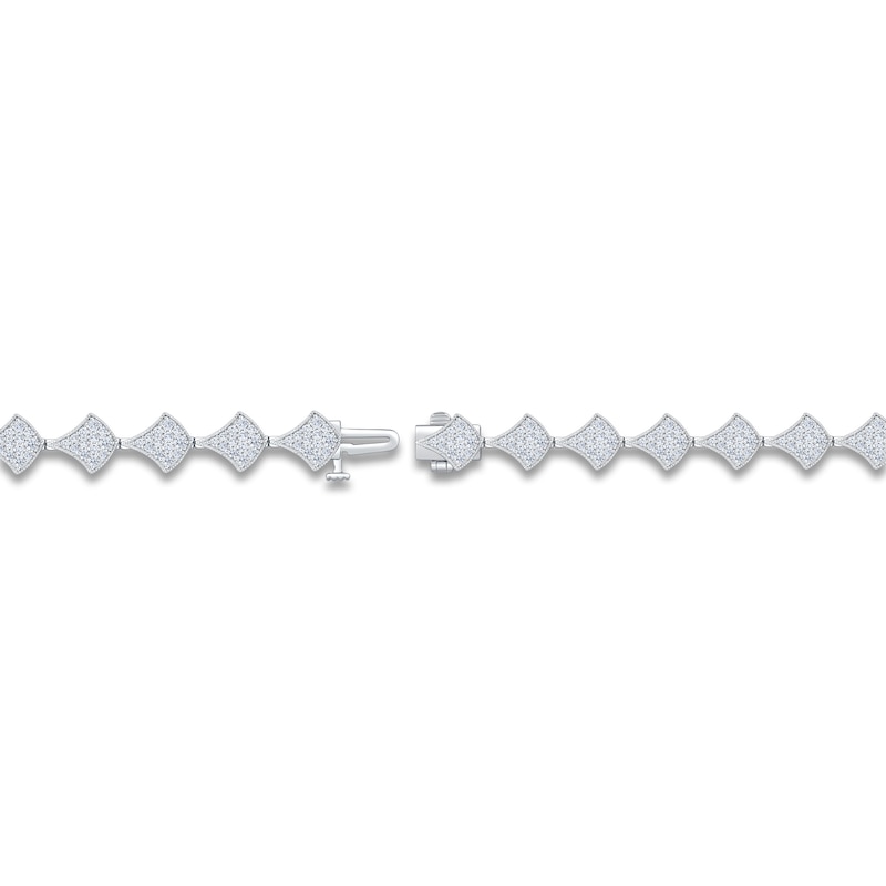 Main Image 3 of Brilliant Moments Diamond Pavé Shield Link Bracelet 2 ct tw 14K White Gold 7"