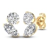 Thumbnail Image 6 of Marquise & Round-Cut Lab-Grown Diamond Two-Stone Earrings 2 ct tw 14K Yellow Gold