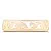 Thumbnail Image 3 of Men's Scroll Pattern Sandblast Wedding Band 18K Yellow Gold 6.0mm