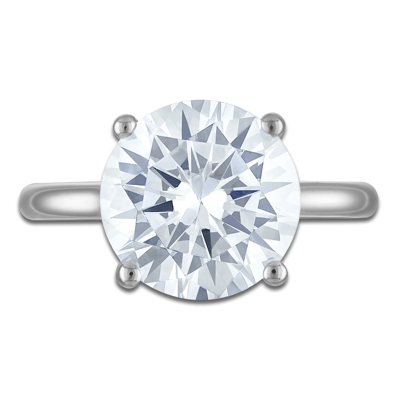 Main Image 3 of Round-Cut Lab-Grown Diamond Solitaire Plus Engagement Ring 5-1/6 ct tw Platinum (VS2/F)