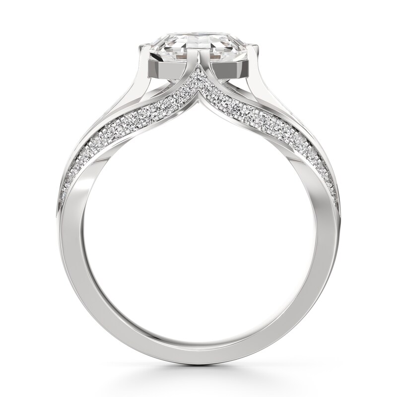Main Image 2 of J'Lure Lab-Grown Diamond Octagon Step-Cut Engagement Ring 2-3/8 ct tw 18K White Gold