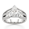 Thumbnail Image 1 of J'Lure Lab-Grown Diamond Shield Step-Cut Engagement Ring 3-3/8 ct tw 18K White Gold