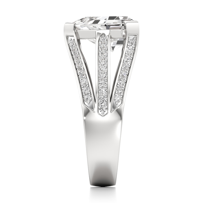 Main Image 3 of J'Lure Lab-Grown Diamond Shield Step-Cut Engagement Ring 3-3/8 ct tw 18K White Gold