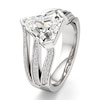 Thumbnail Image 4 of J'Lure Lab-Grown Diamond Shield Step-Cut Engagement Ring 3-3/8 ct tw 18K White Gold