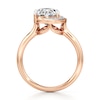 Thumbnail Image 2 of J'Lure Oval Step-Cut Lab-Created Diamond Half-Halo Engagement Ring 3 ct tw 18K Rose Gold