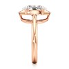 Thumbnail Image 3 of J'Lure Oval Step-Cut Lab-Created Diamond Half-Halo Engagement Ring 3 ct tw 18K Rose Gold