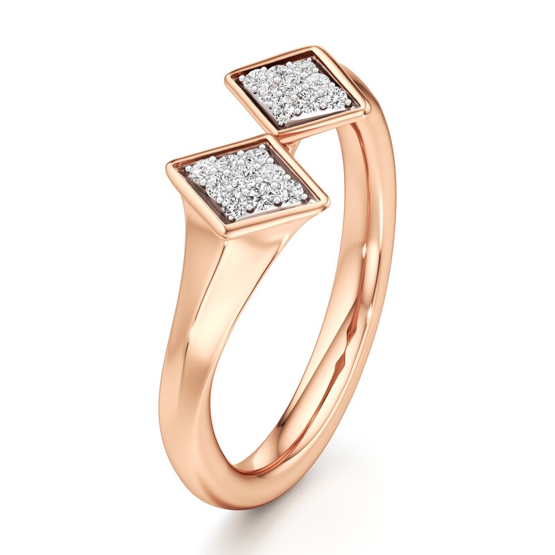 Main Image 4 of J'Lure Lab-Grown Diamond Wedding Band 1/8 ct tw 18K Rose Gold