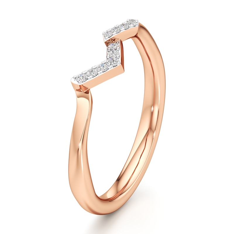 Main Image 4 of J'Lure Lab-Grown Diamond Wedding Band 1/15 ct tw 18K Rose Gold