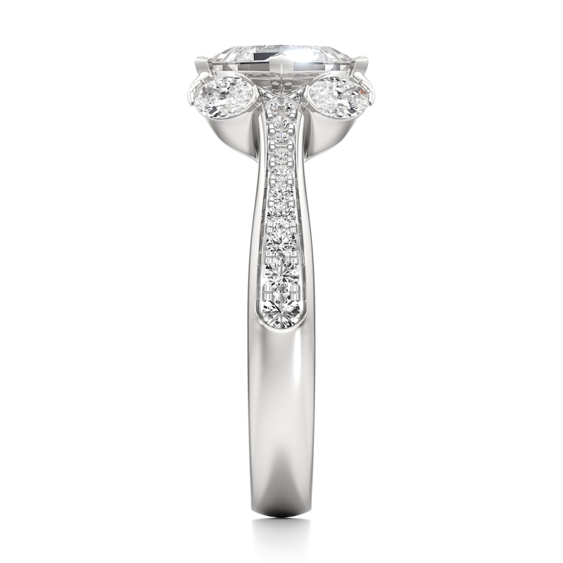 Main Image 3 of J'Lure Carre Step-Cut Lab-Grown Diamond Engagement Ring 1-5/8 ct tw 18K White Gold