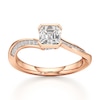 Thumbnail Image 1 of J'Lure Square-Emerald Step-Cut Lab-Grown Diamond Bypass Engagement Ring 1-1/6 ct tw 18K Rose Gold