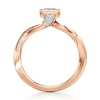Thumbnail Image 2 of J'Lure Square-Emerald Step-Cut Lab-Grown Diamond Bypass Engagement Ring 1-1/6 ct tw 18K Rose Gold