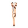 Thumbnail Image 3 of J'Lure Square-Emerald Step-Cut Lab-Grown Diamond Bypass Engagement Ring 1-1/6 ct tw 18K Rose Gold