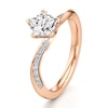 Thumbnail Image 4 of J'Lure Pentagon Brilliant-Cut Lab-Grown Diamond Bypass Engagement Ring 1-1/8 ct tw 18K Rose Gold