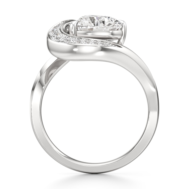 Main Image 2 of J'Lure Heart Brilliant-Cut Lab-Grown Diamond Engagement Ring 2 ct tw 18K White Gold