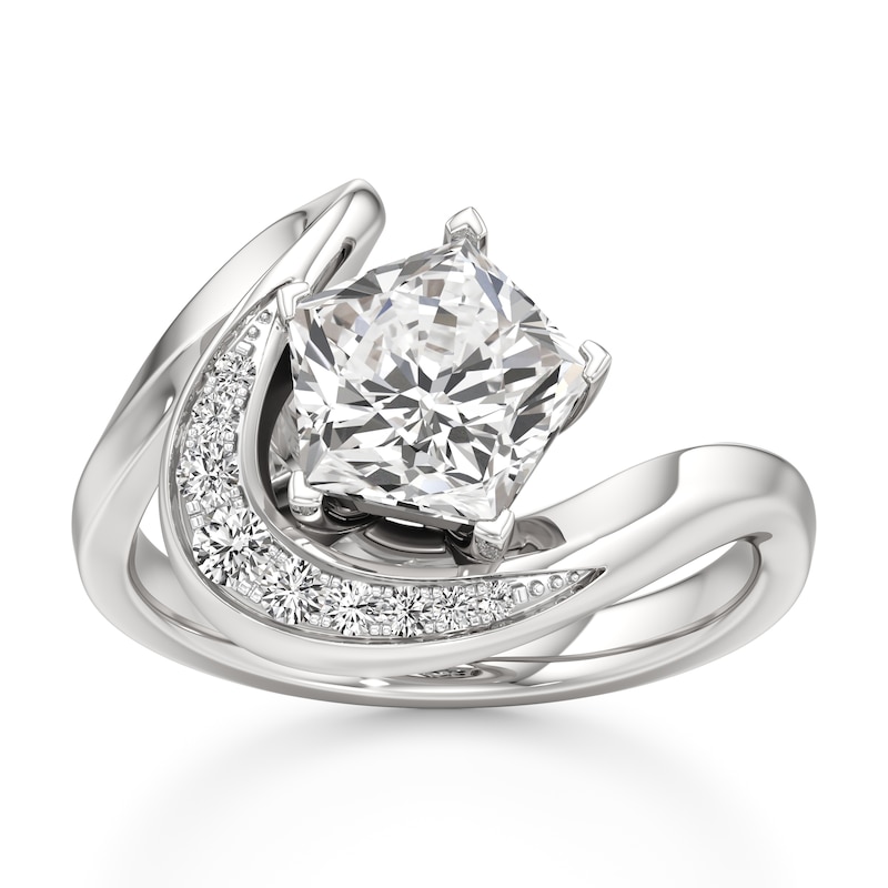 Main Image 1 of J'Lure Pentagon Brilliant-Cut Lab-Grown Diamond Engagement Ring 2 ct tw 18K White Gold