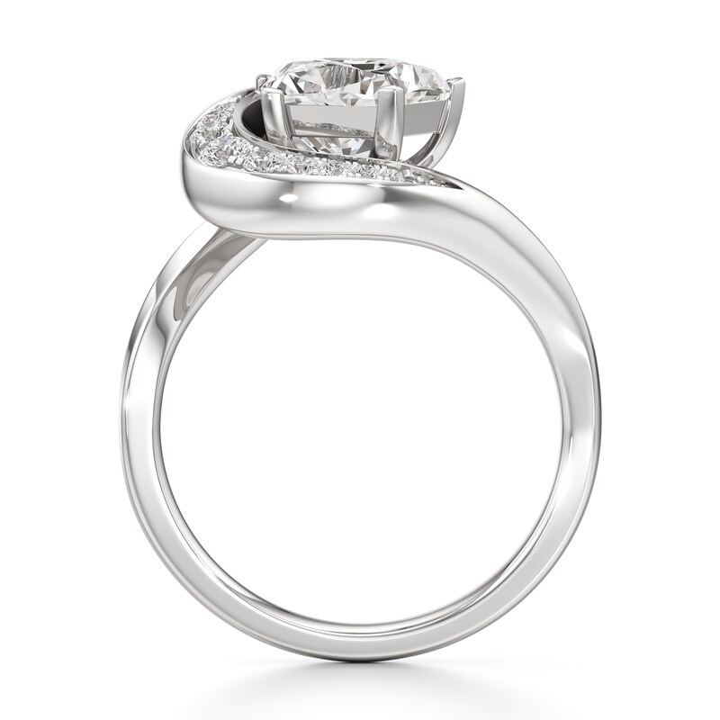 Main Image 2 of J'Lure Pentagon Brilliant-Cut Lab-Grown Diamond Engagement Ring 2 ct tw 18K White Gold