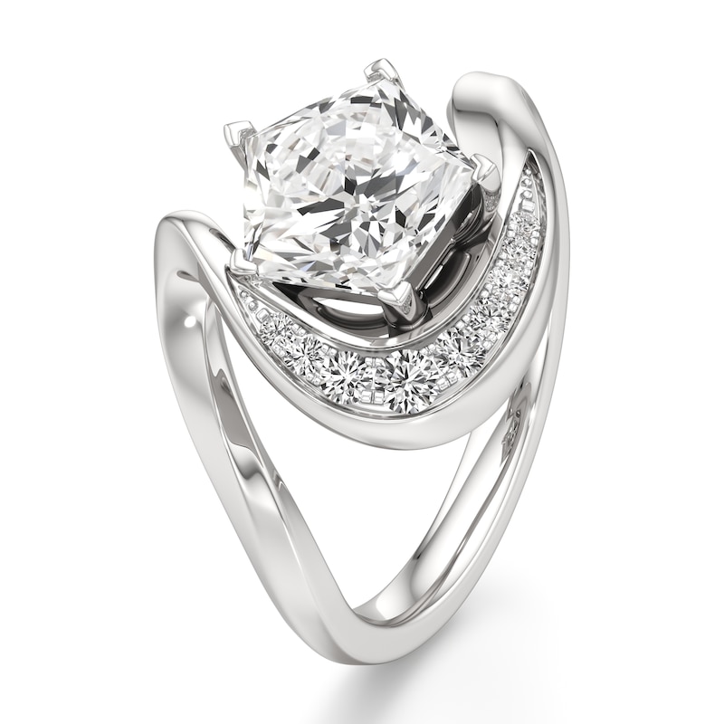 Main Image 4 of J'Lure Pentagon Brilliant-Cut Lab-Grown Diamond Engagement Ring 2 ct tw 18K White Gold
