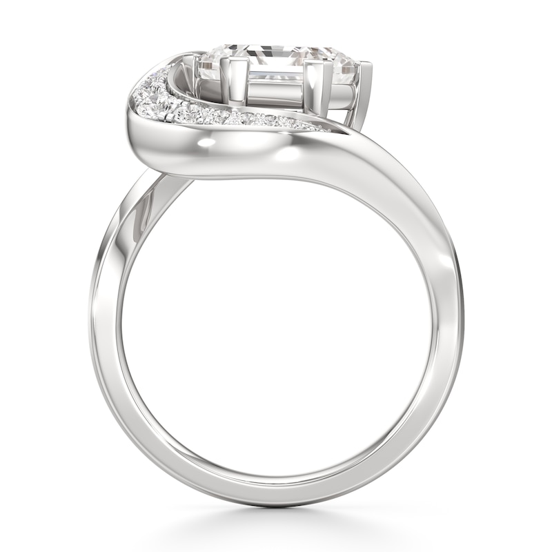 Main Image 2 of J'Lure Hexagon Brilliant-Cut Lab-Grown Diamond Engagement Ring 3 ct tw 18K White Gold