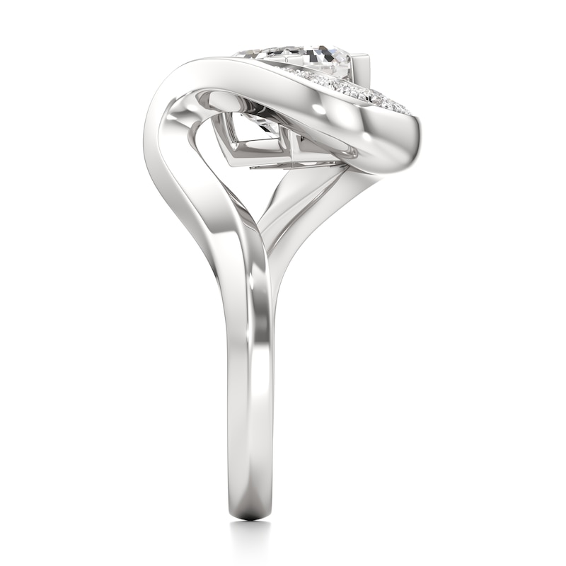 Main Image 3 of J'Lure Hexagon Brilliant-Cut Lab-Grown Diamond Engagement Ring 3 ct tw 18K White Gold