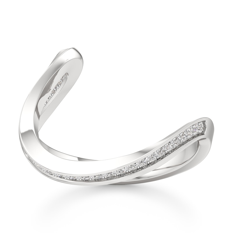 Main Image 1 of J'Lure Lab-Grown Diamond Contour Wedding Band 1/5 ct tw 18K White Gold