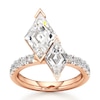 Thumbnail Image 1 of J'Lure Lozenge Step-Cut Two-Stone Lab-Grown Diamond Engagement Ring 4-5/8 ct tw 18K Rose Gold