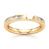 Thumbnail Image 1 of J'Lure Baguette-Cut Lab-Grown Diamond Contour Wedding Band 3/8 ct tw 18K Yellow Gold