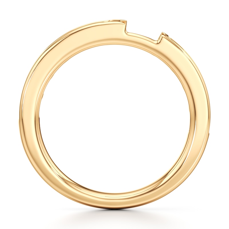 Main Image 2 of J'Lure Baguette-Cut Lab-Grown Diamond Contour Wedding Band 3/8 ct tw 18K Yellow Gold