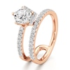 Thumbnail Image 4 of J'Lure Pentagon Brilliant-Cut Lab-Created Diamond Spiral Engagement Ring 1-3/8 ct tw 18K Rose Gold