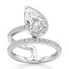 Thumbnail Image 1 of J'Lure Pear Step-Cut Lab-Grown Diamond Spiral Engagement Ring 2-5/8 ct tw 18K White Gold