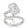 Thumbnail Image 1 of J'Lure Imperial-Emerald Step-Cut Lab-Grown Diamond Spiral Engagement Ring 3-7/8 ct tw 18K White Gold