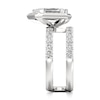 Thumbnail Image 3 of J'Lure Imperial-Emerald Step-Cut Lab-Grown Diamond Spiral Engagement Ring 3-7/8 ct tw 18K White Gold