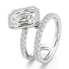 Thumbnail Image 4 of J'Lure Imperial-Emerald Step-Cut Lab-Grown Diamond Spiral Engagement Ring 3-7/8 ct tw 18K White Gold
